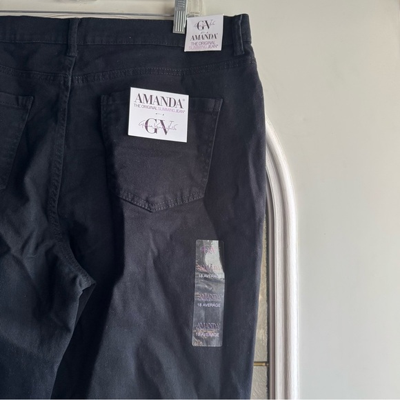 Gloria Vanderbilt Amanda Classic Rise Tapered Jeans in Black size 18 - Picture 5 of 12